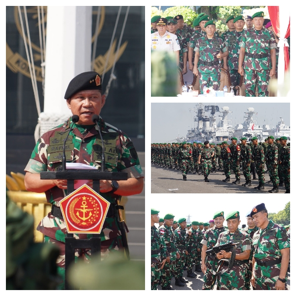 Satgas Pamtas Yon Zipur 5/ABW RI- Malaysia diberangkatkan