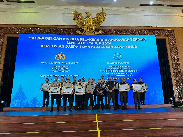 Polres Nganjuk Kembali Raih Peringkat Pertama Kinerja Pelaksanaan Anggaran Terbaik Semester 1 tahun 2024