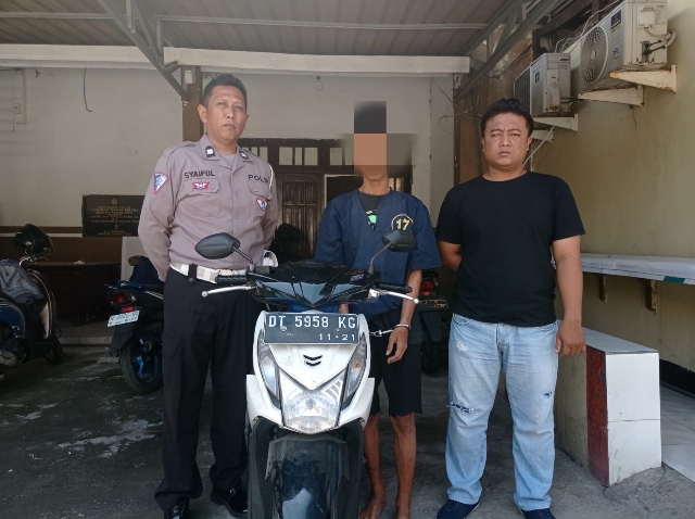 Polsek Kenjeran Amankan Pelaku Curanmor yang Terekam CCTV di Kedinding