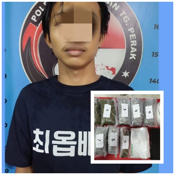 Pengedar Ganja Kering Asal Dukuh Kupang Diamankan Anggota Satresnarkoba Polres Pelabuhan Tanjung Perak