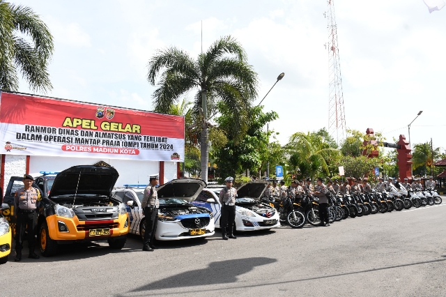 Polda Jatim Cek Ranmor Dinas Polres Madiun Kota, Pastikan Kesiapan Pengamanan Pilkada 2024