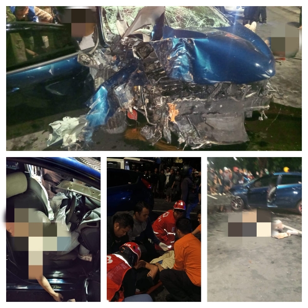 Kecelakaan Maut yang melibatkan Dua Kendaraan R4 VS Gerobak Sampah, Satu Korban Meninggal Dunia
