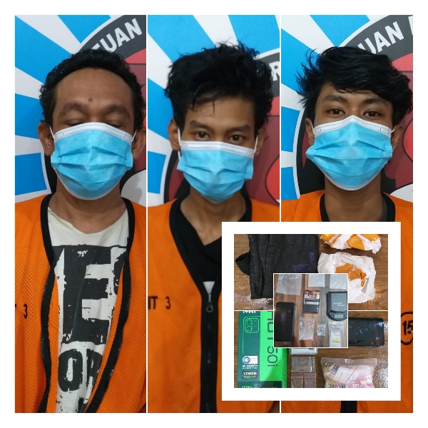 Tiga Kurir Narkotika Jaringan Surabaya dan Sidoarjo Diringkus Anggota Satresnarkoba Polrestabes Surabaya