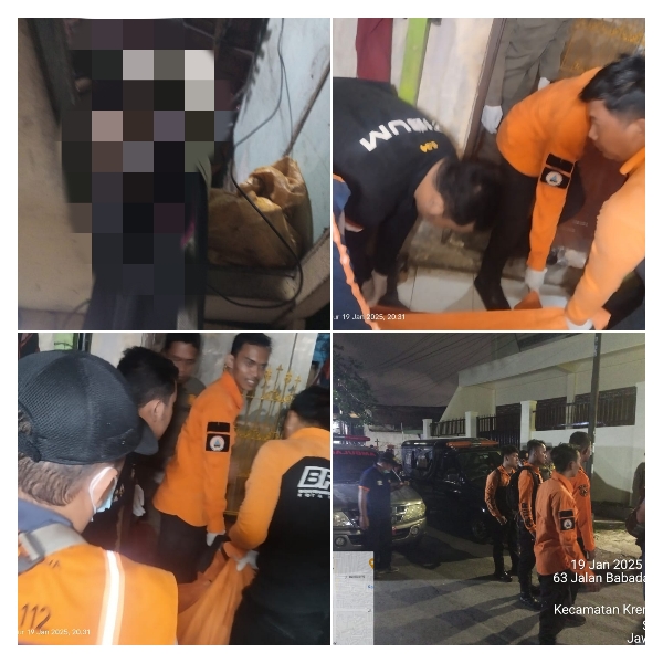 Petugas Gabungan Gercep dalam Menangani Pria Gantung Diri