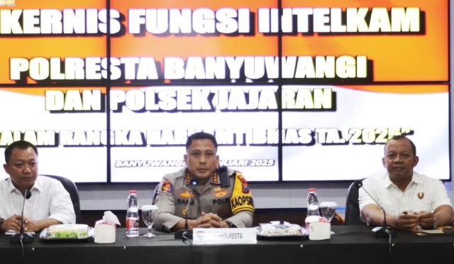 Kapolresta Banyuwangi Pimpin Rakernis Fungsi Intelkam TA 2025