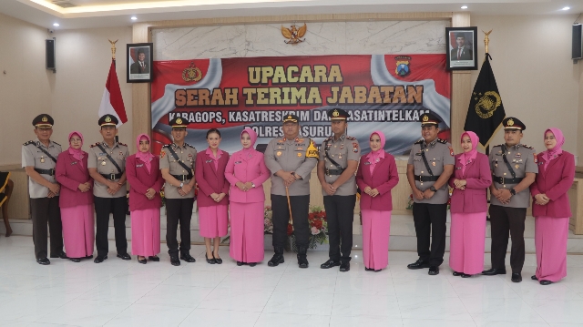 Sertijab PJU Polres Pasuruan, Kapolres Tekankan Tindakan Nyata di Lapangan dengan Humanis
