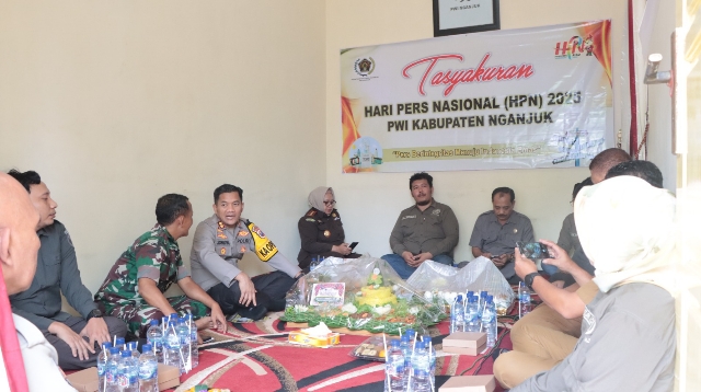 Kapolres Nganjuk Hadiri Khataman Al-Qur’an dan Tasyakuran HPN ke-79 oleh PWI Kabupaten Nganjuk