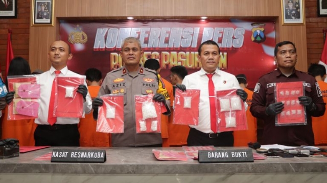 Polres Pasuruan Ungkap 19 Kasus Narkoba Periode Januari 2025, 27 Pelaku Diamankan