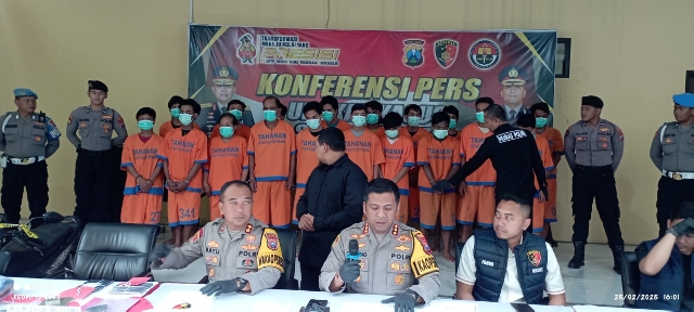 Polresta Sidoarjo dan Jajarannya Berhasil Mengamakan 19 Pelaku Curanmor