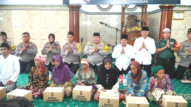 Kapolres Pasuruan Gelar Curhat Kamtibmas dan Safari Ramadhan di Masjid Al-Mustakim Raci
