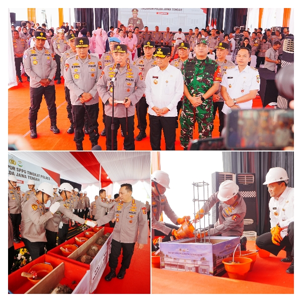 Kapolri Groundbreaking 24 SPPG Jateng, Dukung Penuh Program MBG