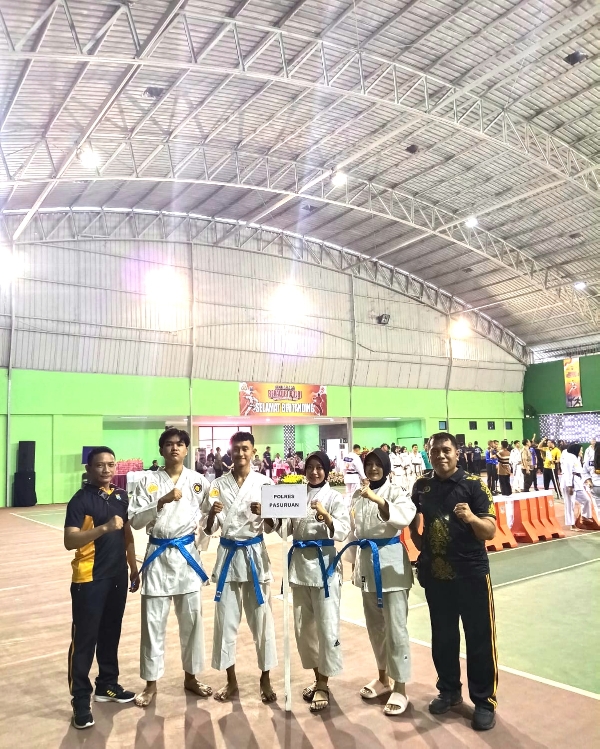 Tim Beladiri Polres Pasuruan Ikuti Kejuaraan Beladiri Polri se-Jawa Timur di Polda Jatim