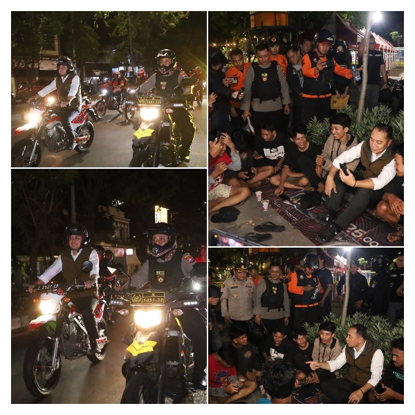 Polres Pelabuhan Tanjung Perak Gelar Patroli Gabungan Awasi Pemberlakuan Jam Malam untuk Anak Dibawah Umur