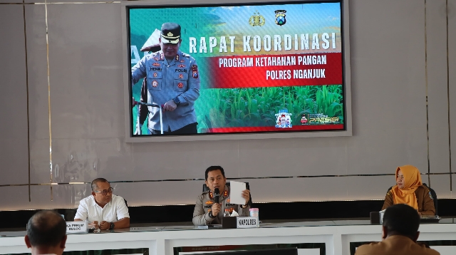 Wujudkan Swasembada Jagung, Polres Nganjuk Gelar Rakor Eksternal Ketahanan Pangan