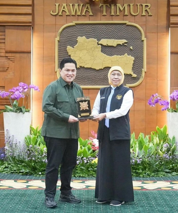 Liga 3 dan 4 Siap Digeber, Erick Thohir Temui Gubernur Khofifah