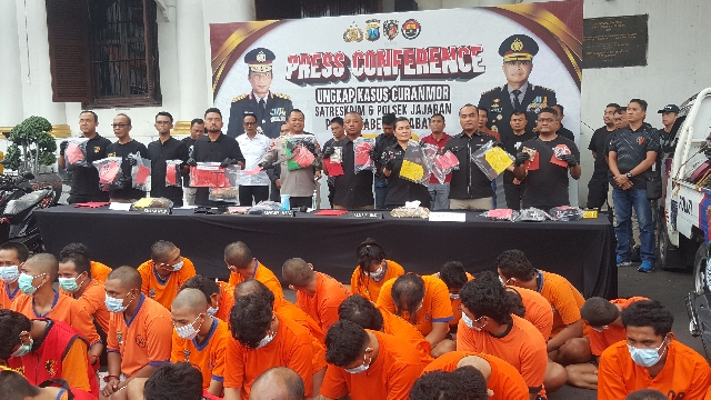 Polrestabes Surabaya dan Jajaran Ungkap Kasus Curanmor Sepanjang Juli-Agustus 2025