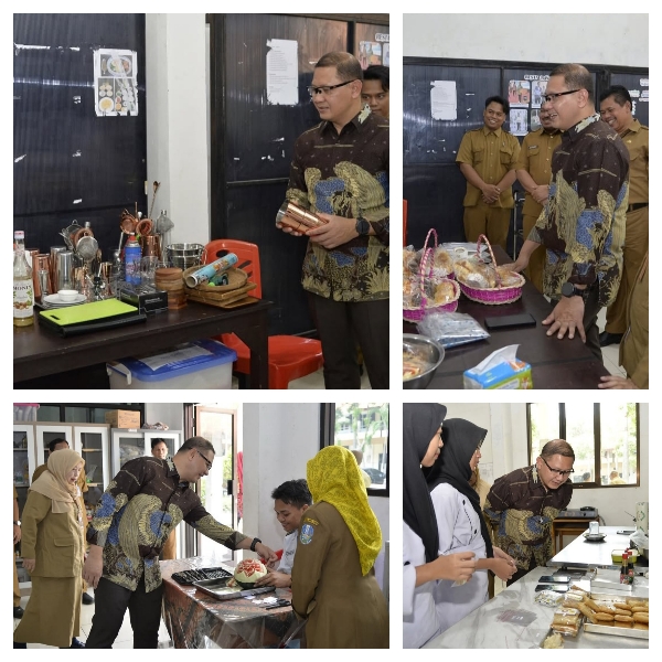 Kepala Dinas Pendidikan Provinsi Jawa Timur Tinjau Langsung Kompetensi Siswa Jurusan Kuliner SMKN 1 Dlanggu Kabupaten Mojokerto