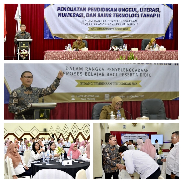Kepala Dinas Pendidikan Provinsi Jawa Timur Memberikan Penguatan Pendidikan Unggul, Literasi, Numerisasi, dan Sains Teknologi
