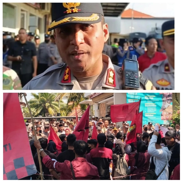 Diboncengi Para Pelajar, Demo Mahasiswa di Lamongan Berujung Anarkis