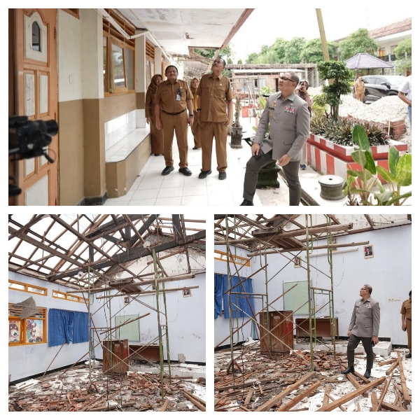 Renovasi Ruang Kelas SMAN 3 Kediri, Ditinjau oleh Kepala Dinas Pendidikan Provinsi Jawa Timur Pasca Bencana serta ditinjau secara Progres Renovasi yang Sedang Berjalan