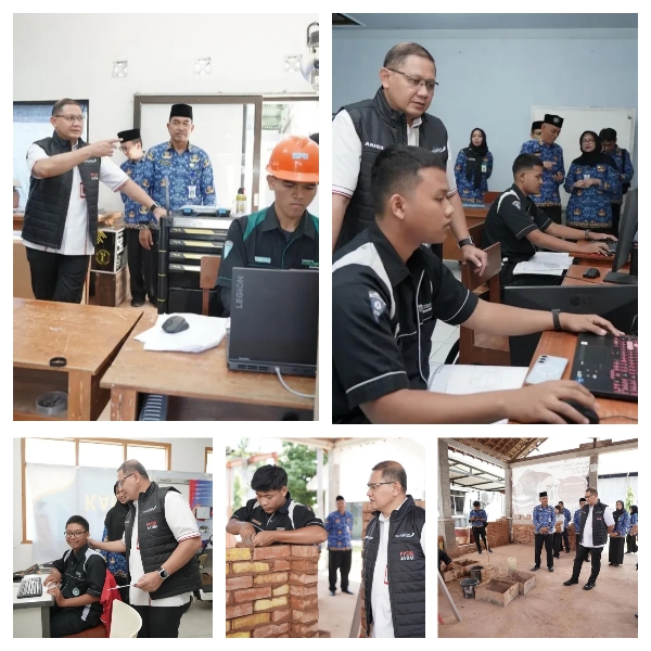 Kepala Dinas Pendidikan Provinsi Jawa Timur Melakukan Peninjauan Murid SMKN 1 Jenangan Ponorogo saat Berlatih untuk Mengikuti LKS Dikmen Tingkat Provinsi JATIM