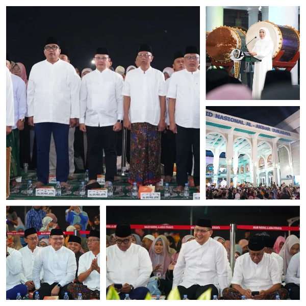 Kepala Dinas Pendidikan Provinsi Jawa Timur Hadiri Gema Takbir Idul Fitri 1447 H dan Rampak Bedug bersama Gubernur Jawa Timur dan Forkopimda