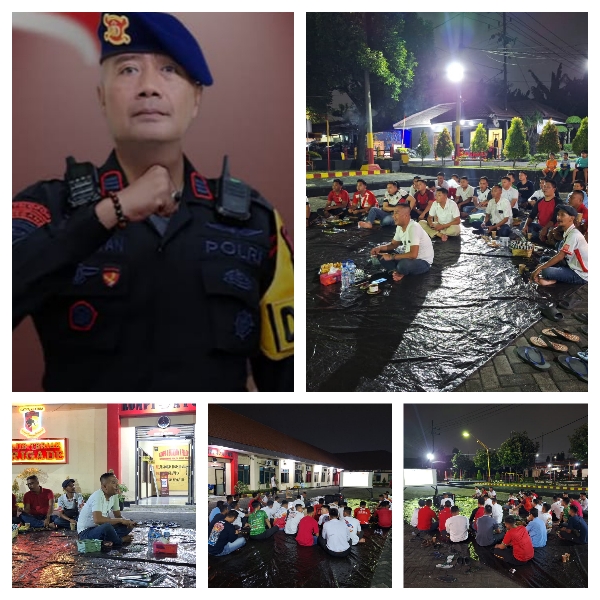 Anggota Kompi 4  Batalyon A Pelopor Medaeng Satbrimob Polda Jatim dan Warga Asrama Gelar Nobar Pertandingan FIFA Series 2026 Indonesia vs Saint Kitts & Nevis