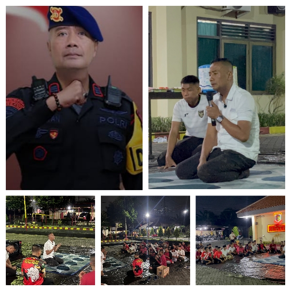 Anggota Kompi 4 Batalyon A Pelopor Medaeng Satbrimob Polda Jatim Gelar Nobar Final Pertandingan Sepak Bola FIFA Series 2026 Antara Indonesia Vs Bulgaria