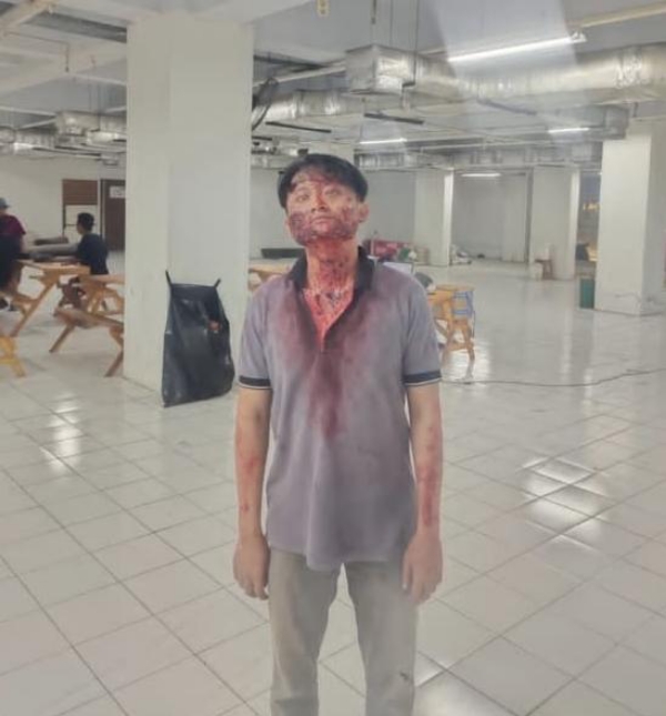 Wira Sinema Agency Sekaligus Salah Satu Pengurus PD PARFI Jawa Timur, yang Memerankan Warga Terinfeksi Virus Zombie Ganas