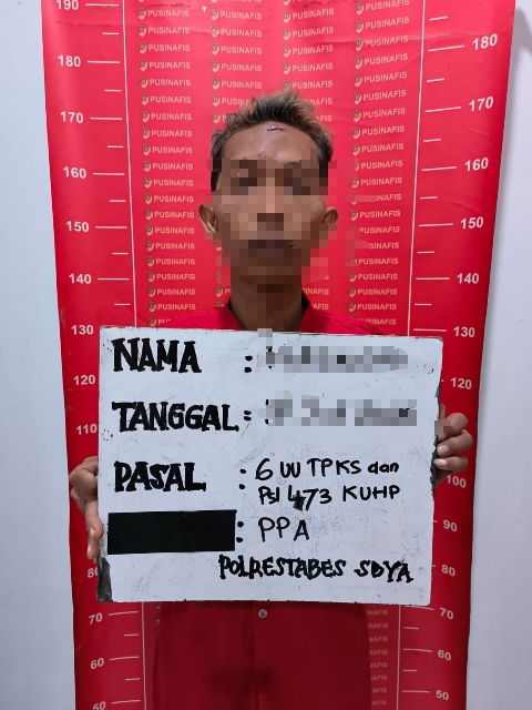 Polrestabes Surabaya Tangkap Tersangka Dugaan Pelecehan dan Persetubuhan Anak Tiri