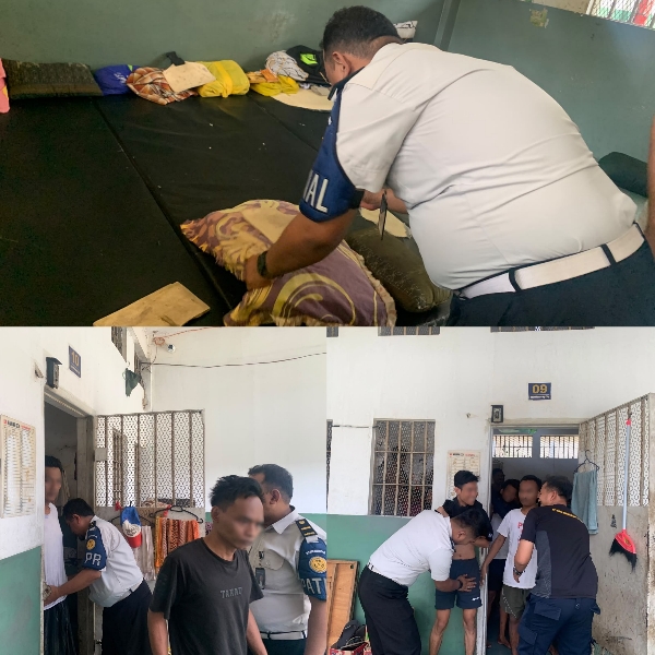 Cegah HP Ilegal Hingga Narkoba, Rutan Kelas I Surabaya Menyisir Blok Hunian Warga Binaan