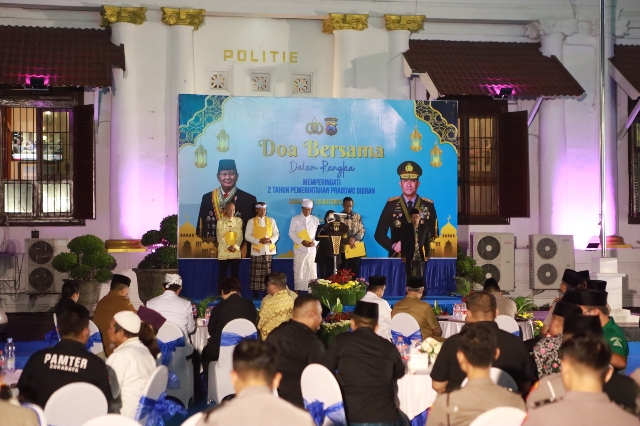 Doa Kebangsaan Peringati Dua Tahun Prabowo–Gibran, Polrestabes Surabaya Ajak Warga Jaga Kondusivitas